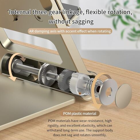 OBOK】 Cell Phone Stand, Phone Holder iPhone Stand for Desk Non-Slip Adjustable Foldable Holder Stand iPhone Stand Compatible with iPhone, Samsung, Switch, 4-12.9 inch Phones or Tablets (Grey) in Saudi Arabia