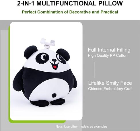 Cell Phone Pillow Holder for Bed, Adjustable Phone Stand for Watching Videos or Facetime in Bed Couch Car, Cute Panda Soft Plush Pillow with Hand Pockets, Gifts for Kids, Teens and Girls in Saudi Arabia