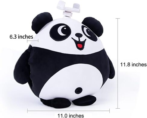 Cell Phone Pillow Holder for Bed, Adjustable Phone Stand for Watching Videos or Facetime in Bed Couch Car, Cute Panda Soft Plush Pillow with Hand Pockets, Gifts for Kids, Teens and Girls in Saudi Arabia