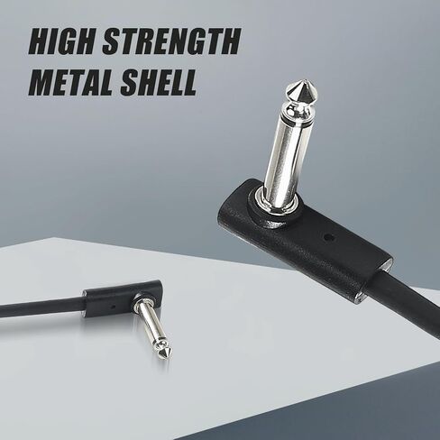 Flat Patch Cables for Guitar Effect Pedal 6 Inch Save Space Clear Sound 1/4" TS Right Angle 6 Packs in Saudi Arabia