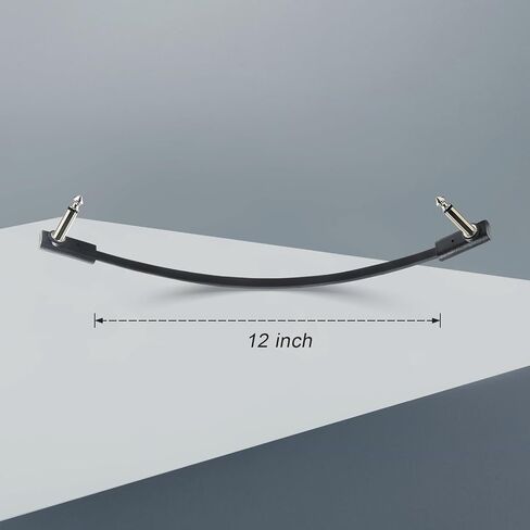 Flat Patch Cables for Guitar Effect Pedal 6 Inch Save Space Clear Sound 1/4" TS Right Angle 6 Packs in Saudi Arabia