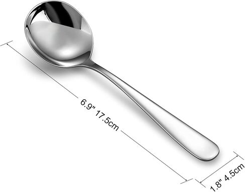 KEAWELL Premium 7" Louise Soup Spoons, 18/10 Stainless Steel, Dishwasher Safe (4) in Saudi Arabia