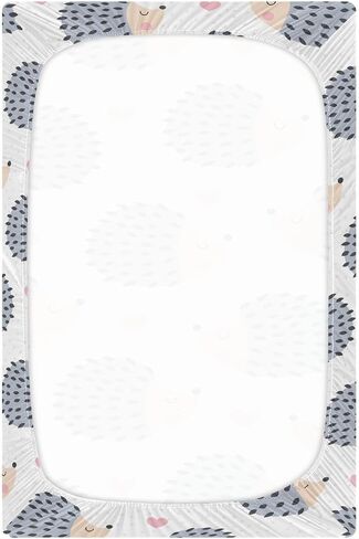 Crib Sheets for Boys Girl Cartoon Duck Neutral Mini Crib Mattress Sheets Fitted, Rubber Ducky Toddler Baby Sheets for Crib Mattress Soft & Breathable 39 * 27 * 5In in Saudi Arabia