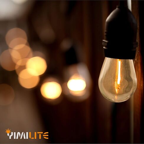 S14 Outdoor String Light Bulbs, Shatterproof Replacement Bulbs, 1W Equivalent to 10W, Waterproof 2200K Warm White Led Light Bulbs, E26 Base 25 Pack in Saudi Arabia