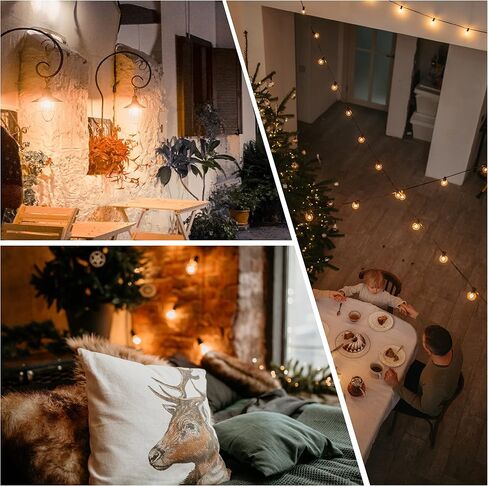 S14 Outdoor String Light Bulbs, Shatterproof Replacement Bulbs, 1W Equivalent to 10W, Waterproof 2200K Warm White Led Light Bulbs, E26 Base 25 Pack in Saudi Arabia