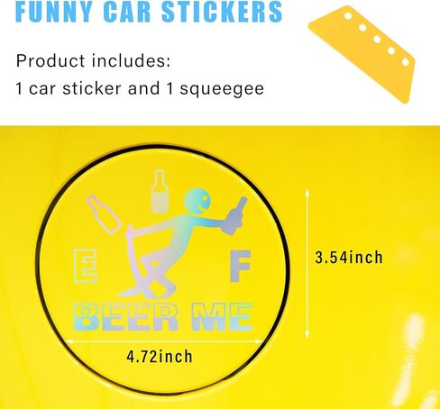 Funny Car Fuel Tank Sticker, EF Logo Waterproof High Gas Consumption Decal, Universal Vehicle Fuel Gage Empty Stickers Decor Suitable for Cars, Trucks, Motorcycles, SUVs (Hair Female, Pink) in Kuwait