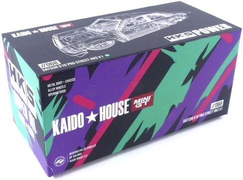 داتسون 510 برو ستريت HKS V1 أسود أخضر إصدار محدود 1/64 دييكاست نموذج سيارة كايدو هاوس KHMG068 in Saudi Arabia