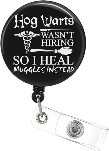 Cute Nurse Badge Reel with Alligator Clip, Retractable Badge Holders for Nursing Doctor Medical Work Office (Wizard) in Saudi Arabia