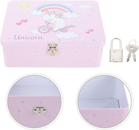 BESPORTBLE Box Storage Box with Lock Muslin Cloths for Baby Small Cookie Tins Kids Storage Bins Cookie Tins with Lids Candy Decor Candy Jars with Lids Gifts With Cover Tinplate Loose Leaves in Saudi Arabia