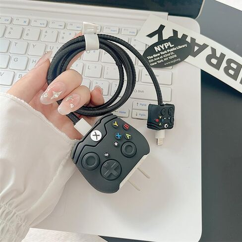 2 Packs 3D Cute Cartoon Charger Cover Charger Protector Charger Case Cable Protector for iPhone Fast Charger 18W/20W USB-C Power Adapter and Lightning Cable (2Packs) in Kuwait