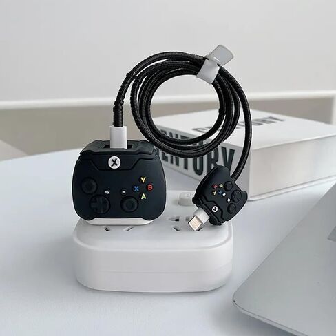 2 Packs 3D Cute Cartoon Charger Cover Charger Protector Charger Case Cable Protector for iPhone Fast Charger 18W/20W USB-C Power Adapter and Lightning Cable (2Packs) in Kuwait