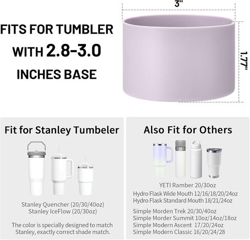 2-Piece Silicone Boot for Stanley Quencher H2.0 20 30, 40oz & IceFlow Flip 20 30oz Tumblers with 3-Piece Straw Cover Cap, Stanley Cup Accessories Set in Saudi Arabia