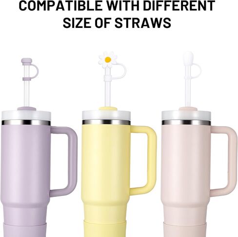 2-Piece Silicone Boot for Stanley Quencher H2.0 20 30, 40oz & IceFlow Flip 20 30oz Tumblers with 3-Piece Straw Cover Cap, Stanley Cup Accessories Set in Saudi Arabia