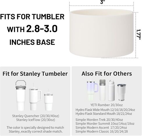 2-Piece Silicone Boot for Stanley Quencher H2.0 20 30, 40oz & IceFlow Flip 20 30oz Tumblers with 3-Piece Straw Cover Cap, Stanley Cup Accessories Set in Saudi Arabia