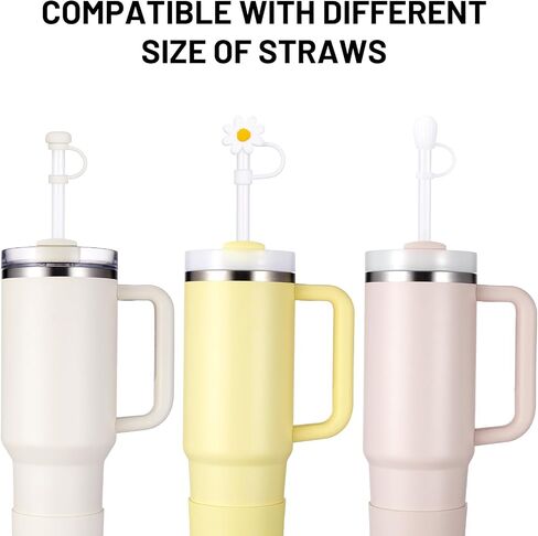 2-Piece Silicone Boot for Stanley Quencher H2.0 20 30, 40oz & IceFlow Flip 20 30oz Tumblers with 3-Piece Straw Cover Cap, Stanley Cup Accessories Set in Saudi Arabia