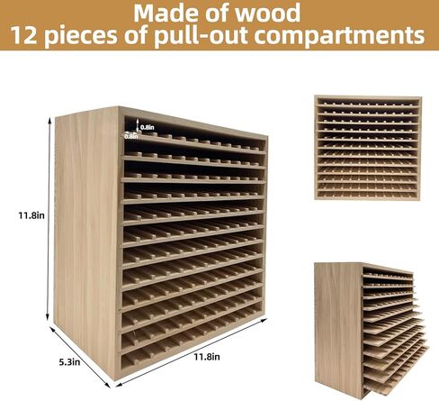 وحدة تخزين أقلام التحديد تحتوي على 144 قلم تحديد، منظم أقلام تحديد خشبي للمكتب، حامل أقلام تحديد مع 12 حجرة للمكتب المنزلي في الفصل الدراسي in Kuwait