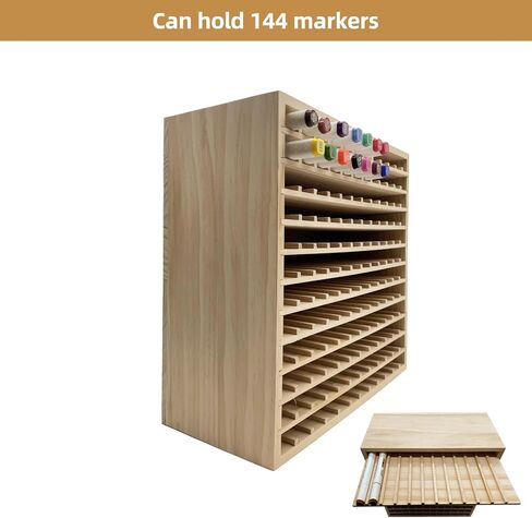 وحدة تخزين أقلام التحديد تحتوي على 144 قلم تحديد، منظم أقلام تحديد خشبي للمكتب، حامل أقلام تحديد مع 12 حجرة للمكتب المنزلي في الفصل الدراسي in Kuwait
