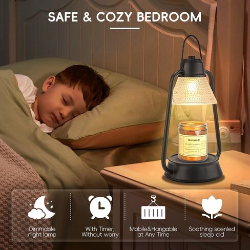 Candle Warmer Lamp Dimmable Timer, Electric Metal Top Down Light Heat Melting Wax Candles Vintage for Candle Jars,Home Decor Beside Lamp Gifts for Women & Friends in Saudi Arabia