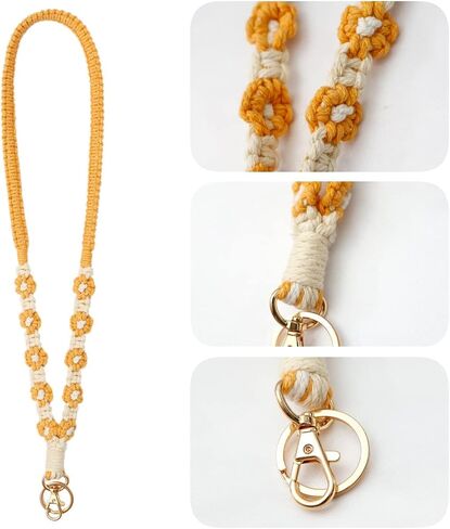 Handmade Neck Lanyards With Swivel Lobster Clasp,Boho Lanyards Braided Keychain Creative Chain For Keys Id Badges Card Holder in Saudi Arabia