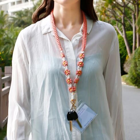 Handmade Neck Lanyards With Swivel Lobster Clasp,Boho Lanyards Braided Keychain Creative Chain For Keys Id Badges Card Holder in Saudi Arabia