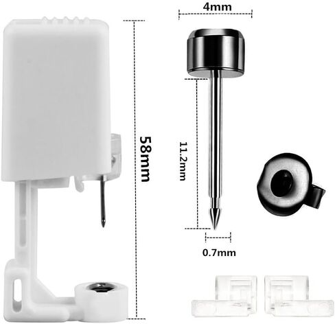 Self Ear Piercing Kits – 2 Pack Self Ear Piercing Gun With Hip Hop Black Earrings,Cool Boy Girls Men Ear Pearcings Kit Black Earring Studs,Safety Ear Piercing Gun Kit Tool (4MM Black Simple) in Saudi Arabia