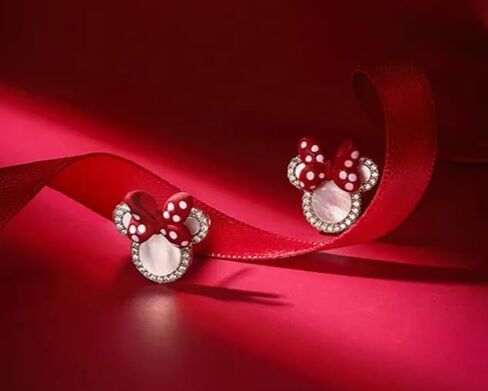 DJFahion Women's Girls Trendy Classic Cartoon Animals Bow Mini Mouse Stud Earrings, Jewelry Accessories Gifts For Teen Girls Stud Earrings Set Women's Studs Men's Studs Round Studs Stainless Steel in Saudi Arabia