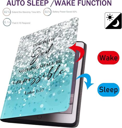 Case for Samsung Galaxy Tab S9 11 Inch 2023 Model (SM-X710/X716B/X718U), Ultra-Thin Multi-Angle Bracket Full Body Case with Wake/Sleep Function - Bible Phil 4-13 Floral in Saudi Arabia