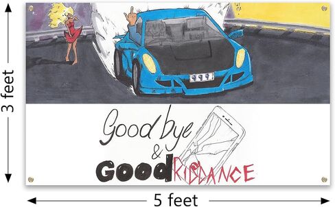 نسيج EkEsa Rapper Goodbye Tapestryies للتعليق على الحائط لغرفة النوم وغرفة المعيشة وديكور النوم، أسود in Saudi Arabia