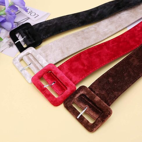 Female Dress Belts Decorate, Fabric Wide Waistband Velvet Belt (Black) in Saudi Arabia