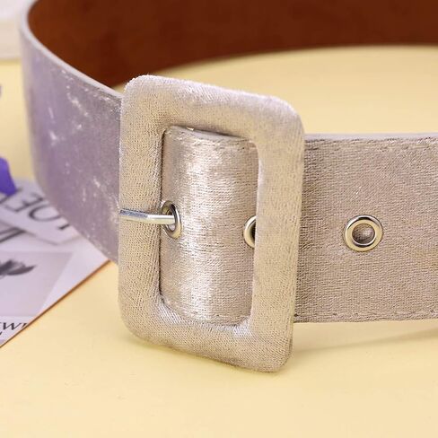 Female Dress Belts Decorate, Fabric Wide Waistband Velvet Belt (Black) in Saudi Arabia