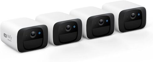 eufy Security SoloCam C210 4-Cam Pack, Wireless Outdoor Camera, 2K Resolution, No Monthly Fee, Wireless, 2.4 GHz Wi-Fi, HomeBase 3 Compatible (Renewed) in Kuwait