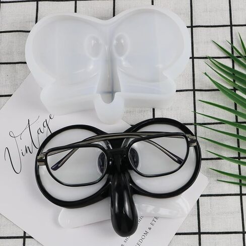 Eyeglass Holder Silicone Resin Molds, Glasses Shaped Epoxy Silicone Casting Molds Sunglasses Organizer Storage Holder for Car, 3D DIY Crafts (Big Nose) in Saudi Arabia