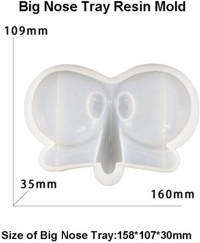 Eyeglass Holder Silicone Resin Molds, Glasses Shaped Epoxy Silicone Casting Molds Sunglasses Organizer Storage Holder for Car, 3D DIY Crafts (Big Nose) in Saudi Arabia