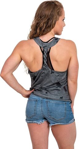 FOCO Women's Hibiscus Twist Back Sleeveless Fashion Top Shirt in Saudi Arabia
