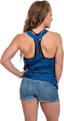 FOCO Women's Hibiscus Twist Back Sleeveless Fashion Top Shirt in Saudi Arabia