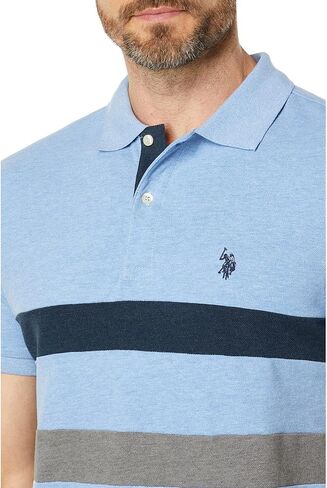 U.S. POLO ASSN. Slim Fit Striped Chest Knit Shirt in Saudi Arabia