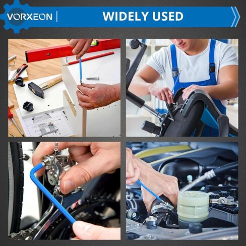 Allen Wrench Hex Key Set 1.5mm-10mm, 9PCS Metric Long Ball End Allen Key Set L-key with Visible Coding for Bike Motorcycle Repair Furniture Assembly Household DIY in Saudi Arabia