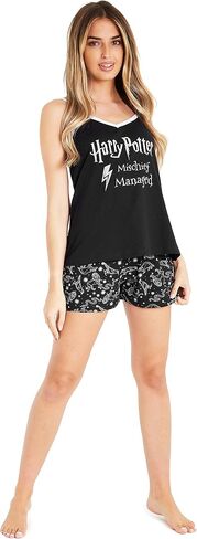 Harry Potter Womens Pyjamas Vest Short PJs for Sets Gryffindor Slytherin Soft Breathable Sizes S-XL in Saudi Arabia