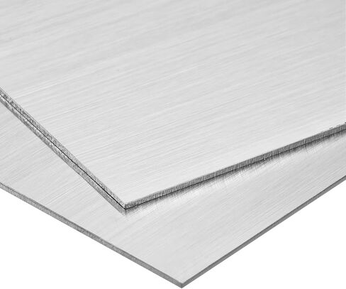 uxcell 304 Stainless Steel Sheet, 0.03" x 4" x 4" Brushed Finish - Good for Industry, Machinery, DIY Projects, and Home Decoration 2pcs in Saudi Arabia
