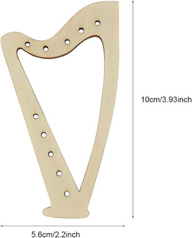 30 Pack 4 Inch Wood Harp Cutouts Unfinished Wooden Harp Hanging Ornaments DIY Harp Craft Gift Tags for Home Party Decoration Craft Project in Saudi Arabia