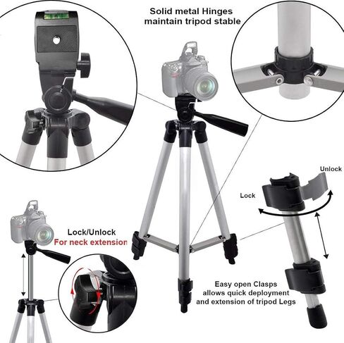 Acuvar Camera Accessory Bundle Kit for Canon, Nikon, Sony, Panasonic and Olympus Digital Cameras. Bundle Includes 10 Must-Have Accessories. 50" Tripod Deluxe Carrying Case 64GB Card Starter Kit in Saudi Arabia