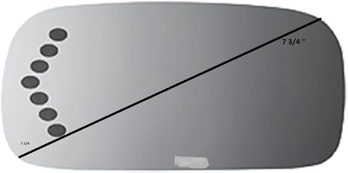 Mirrex 70511S Fits Driver Left Side Replacement for Buick Lucerne 2006 2007 2008 Mirror Glass Signal Non-Heated GLASS ONLY WITHOUT BACKING PLATE in Saudi Arabia