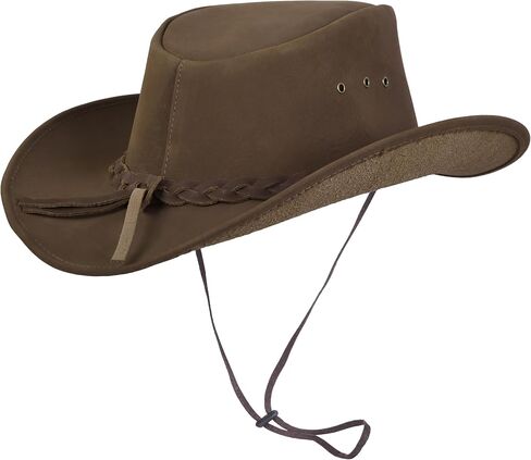 SHAMROCK Leather Cowboy Hat for Men Women Lightweight Handcrafted Western Shapeable Wide Brim | Western Hats for Men in Saudi Arabia