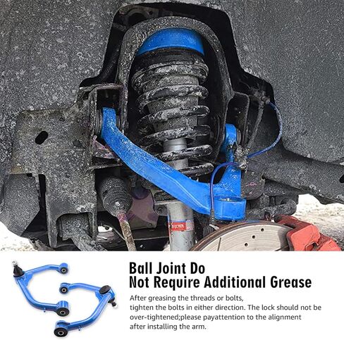 FLYCLE Front Upper Control Arms for 2006-2023 RAM 1500 2WD 4WD, 2 PCS 2-4" Lift Blue Tubular Front Suspension Control Arm Compatible with RAM 1500 2WD 4WD in Saudi Arabia