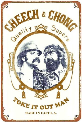 Cheech and Chong Zig Zag مضحك الفن معدن القصدير تسجيل 8x12 بوصة بار حانة داخلي في الهواء الطلق جدار ديكور هدايا للرجل in Kuwait