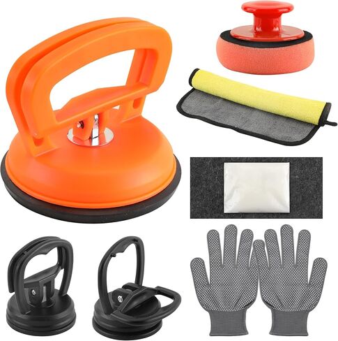 أداة سحب دنت، مجموعة أدوات إصلاح دنت السيارة مكونة من 3 قطع، مجموعة إزالة دنت بدون طلاء، مجموعة أدوات سحب دنت قوية لشفط المقبض، أداة إزالة دنت لجسم السيارة والبلاط والزجاج والمرآة in Kuwait