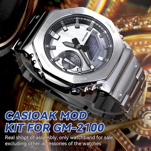 MOD Kit Quick Release Bracelet Metal Watchband Modified Strap 316 Stainless Steel Strip Compatible With Casio For G-SHOCK Men's GM2100 GM2100B-3A in Saudi Arabia