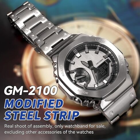 MOD Kit Quick Release Bracelet Metal Watchband Modified Strap 316 Stainless Steel Strip Compatible With Casio For G-SHOCK Men's GM2100 GM2100B-3A in Saudi Arabia