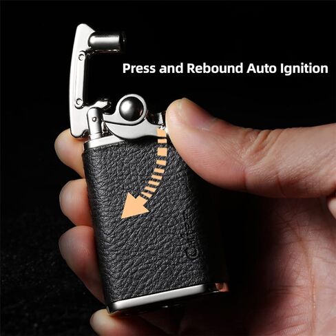 ولاعة كلاسيكية مصنوعة يدويًا من النحاس النقي العتيق + ولاعة الكيروسين من جلد التمساح ولاعة إبداعية مضادة للرياح كهدية in Kuwait