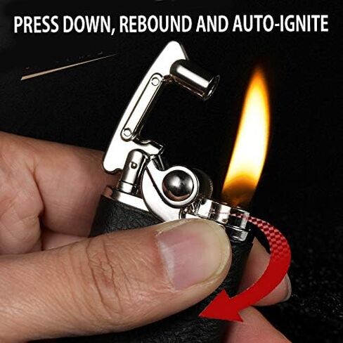 ولاعة كلاسيكية مصنوعة يدويًا من النحاس النقي العتيق + ولاعة الكيروسين من جلد التمساح ولاعة إبداعية مضادة للرياح كهدية in Kuwait